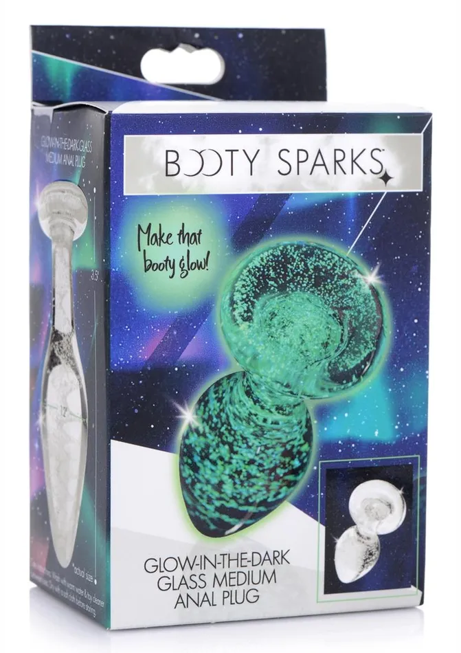 Anal Booty Sparks Glow In The Dark Glass Anal Plug Booty Sparks