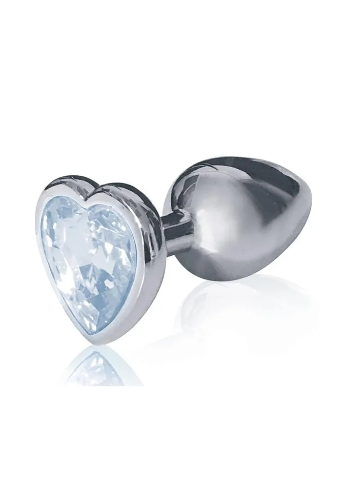 Anal THE 9S The 9s The Silver Starter Bejeweled Heart Stainless Steel Plug