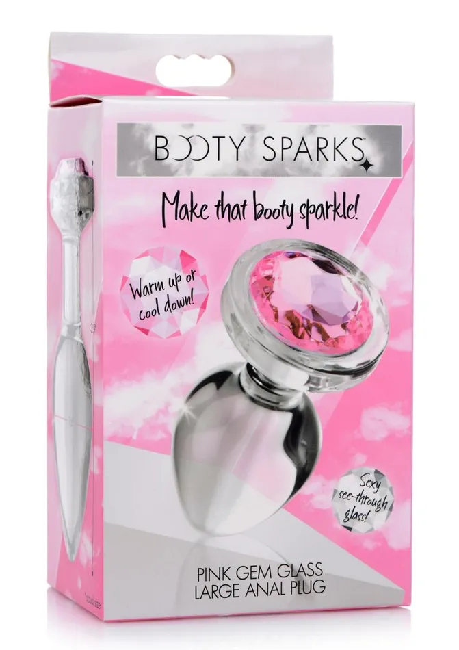 Booty Sparks Anal Booty Sparks Pink Gem Glass Anal Plug