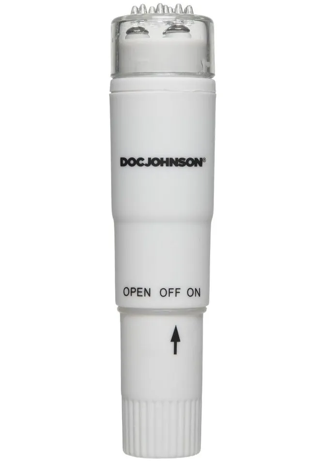 Doc Johnson Vibrators White Nights Velvet Touch Pocket Rocket Waterproof