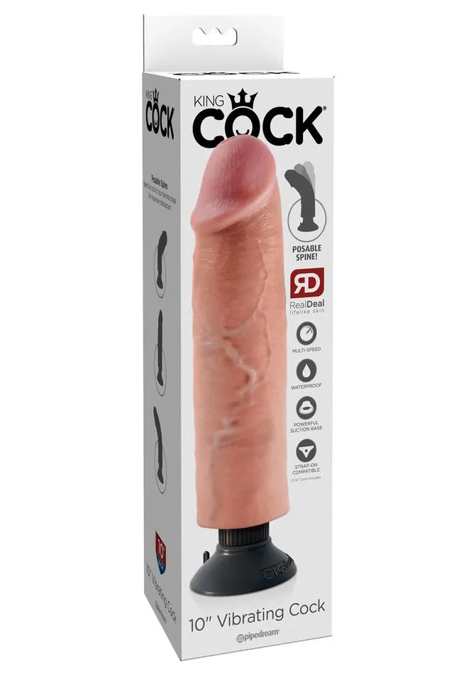 Female Sex Toys King Cock King Cock Vibrating Realistic Dildo Waterproof