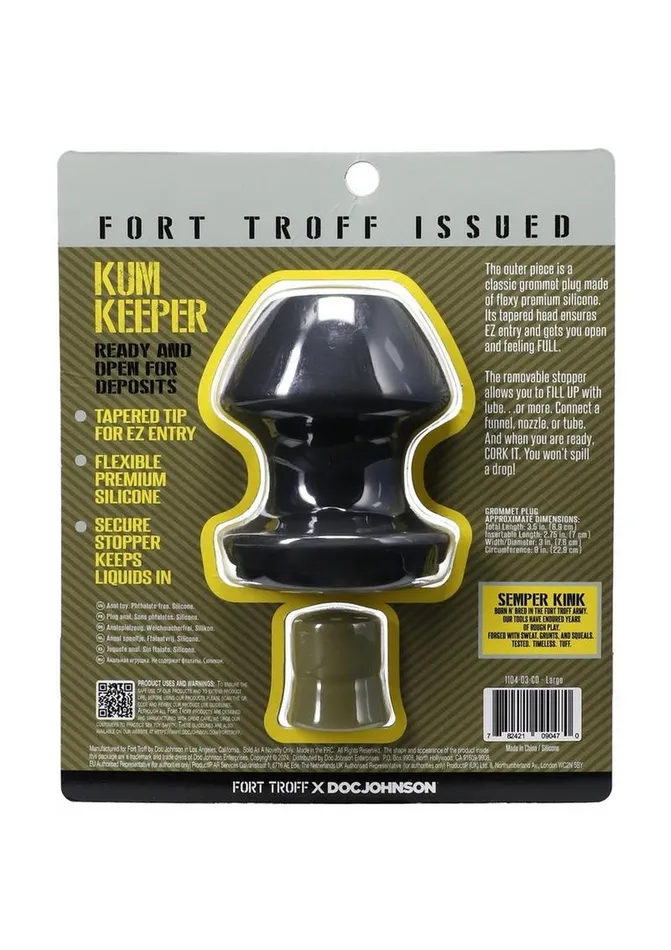 Fort Troff Kum Keeper Silicone Open End Anal Plug Fort Troff Male Sex Toys