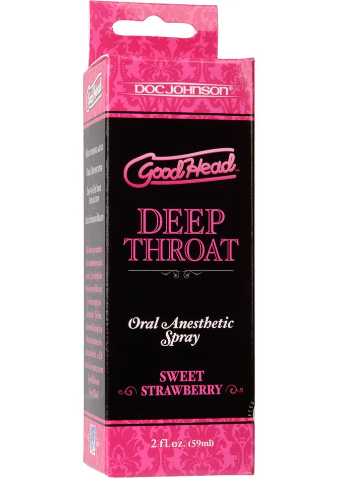 GoodHead Vibrators Goodhead Deep Throat Oral Anesthetic Spray Sweet Strawberry