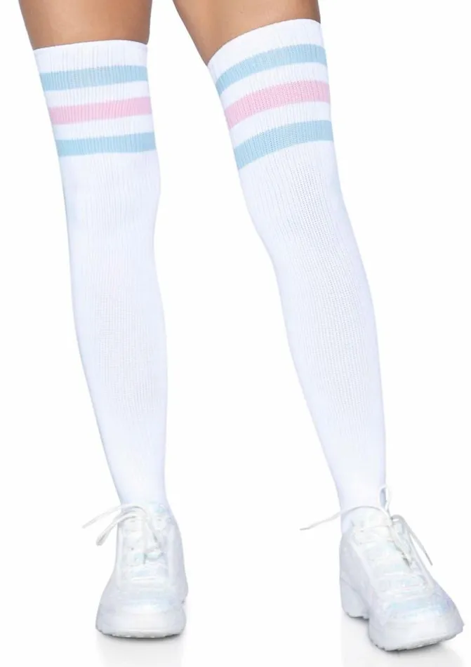 Leg Avenue Vibrators Leg Avenue Athlete Thigh High 3 Stripe Top