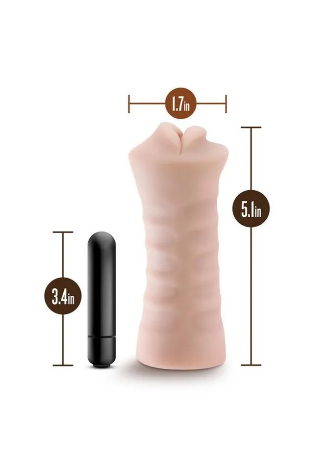 Male Sex Toys M for Men M For Men Angie Vibrating Masturbator with Bullet Mouth