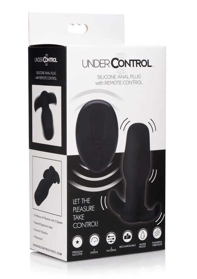 Male Sex Toys Under Control Under Control Rechargeable Silicone Anal Plug with Remote Control