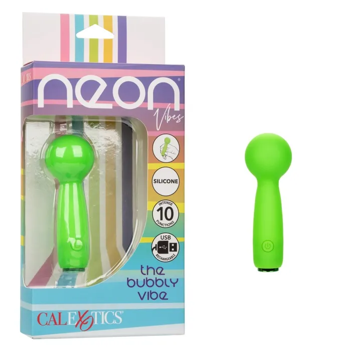 CalExotics Vibrators Neon Vibes the Bubbly Vibe Green