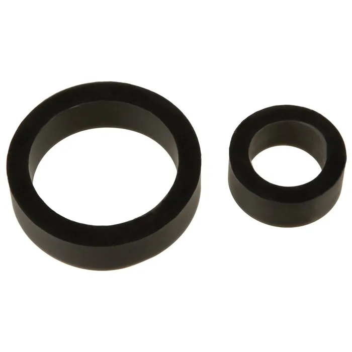Doc Johnson Male Sex Toys Titanmen Cock Ring Platinum Silicone Double Pack