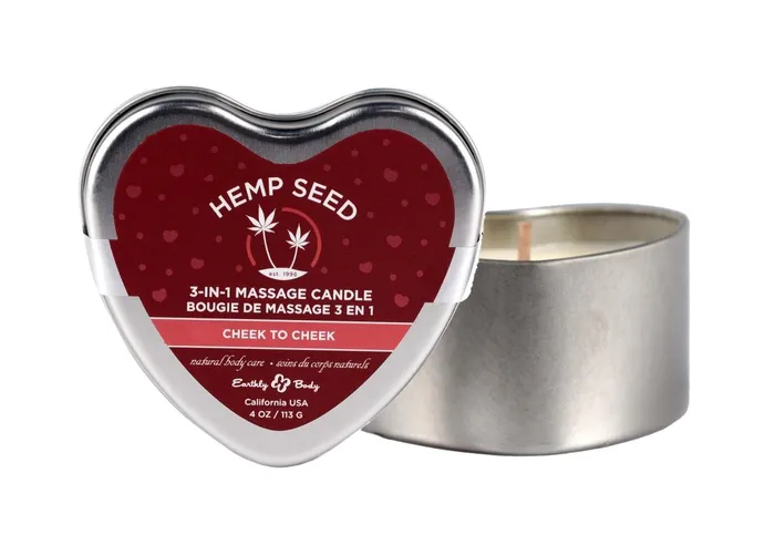 Earthly Body Couples 3in1 Massage Candle Cheek to Cheek 4 Oz