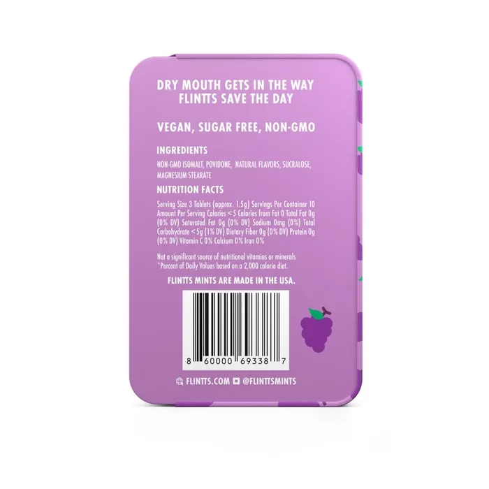 Flintts Mouth Watering Mints Luxury Grape FStrength 125 Flintts Mints Vibrators Flintts Mouth Watering Mints Luxury Grape FStrength 125 Flintts Mints Vibrators