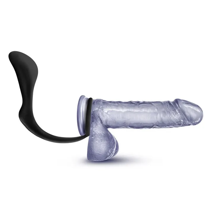 Male Sex Toys Blush Novelties Anal Adventures Platinum Cock Ring Plug Black