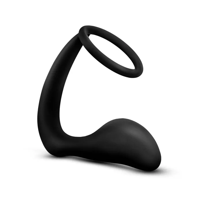 Male Sex Toys Blush Novelties Anal Adventures Platinum Cock Ring Plug Black