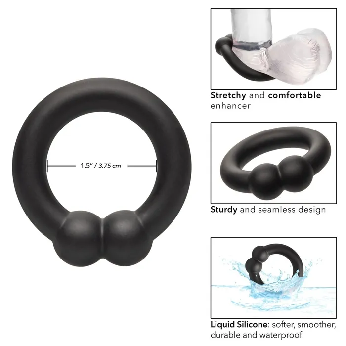 Male Sex Toys CalExotics Alpha Liquid Silicone Muscle Ring Black Male Sex Toys CalExotics Alpha Liquid Silicone Muscle Ring Black