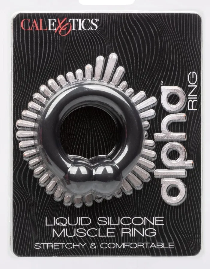 Male Sex Toys CalExotics Alpha Liquid Silicone Muscle Ring Black Male Sex Toys CalExotics Alpha Liquid Silicone Muscle Ring Black