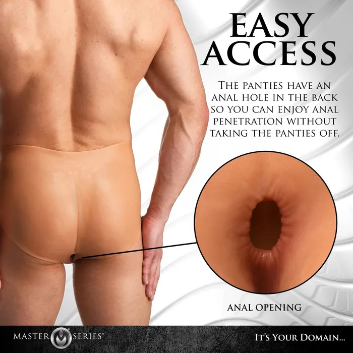 Male Sex Toys Pussy Panties Silicone Vagina Plus Ass Panties XR Brands Master Series Male Sex Toys Pussy Panties Silicone Vagina Plus Ass Panties XR Brands Master Series