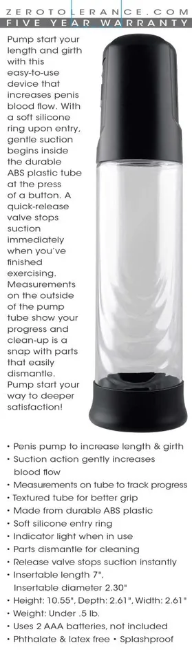 Male Sex Toys Zero Tolerance Pump Start Male Sex Toys Zero Tolerance Pump Start