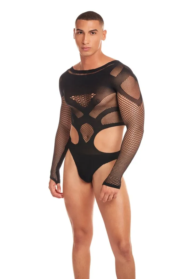 Out of Orbit Bodysuit Largexl Black Pink Lipstick Anal