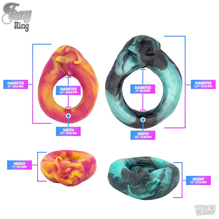 Premade Large Foxy the Fox Cock Ring Twisted Fantasies Male Sex Toys
