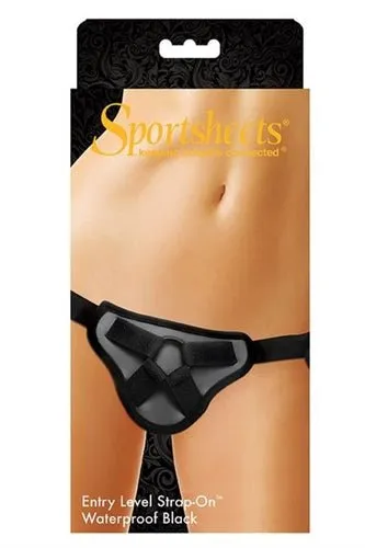 Sportsheets Female Sex Toys Entry Level Strap on Waterproof Black
