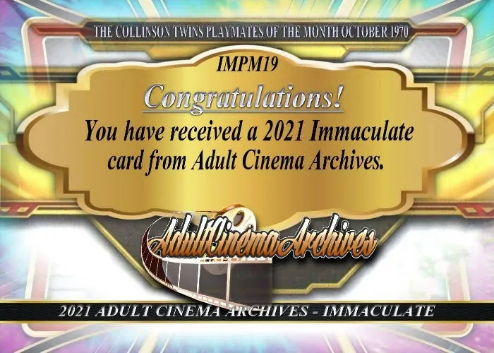 2021 Immaculate The Collinson Twins Nude Card GOF Cards Dildos