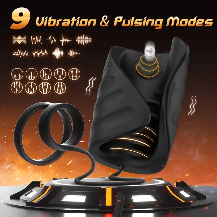 4 in 1 App Control Vibration and Pulsing Penis Trainer Male Toy with Cock Ring Sohimi Male Sex Toys
