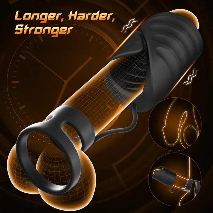 4 in 1 App Control Vibration and Pulsing Penis Trainer Male Toy with Cock Ring Sohimi Male Sex Toys