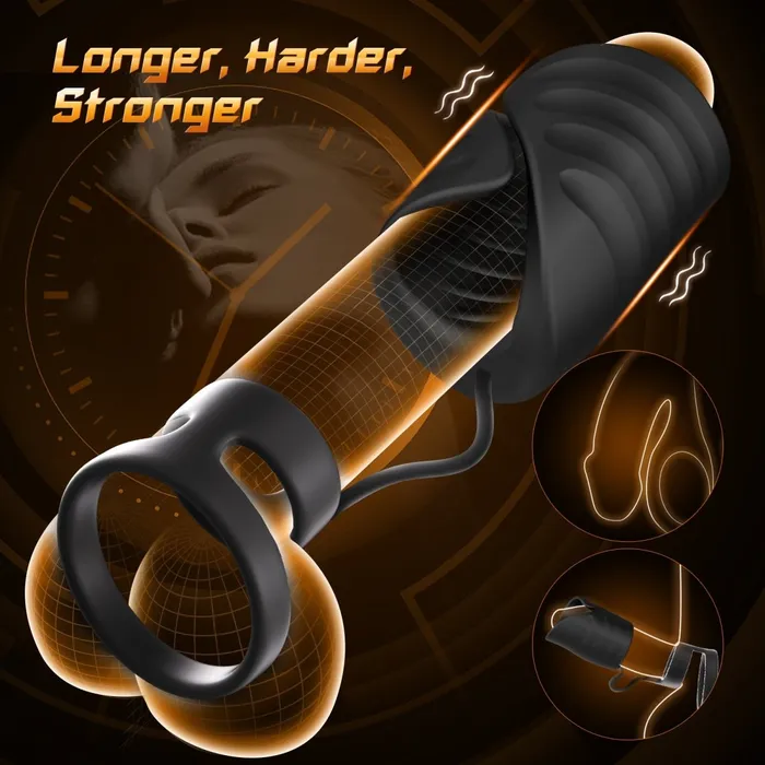 4 in 1 App Control Vibration and Pulsing Penis Trainer Male Toy with Cock Ring Sohimi Male Sex Toys