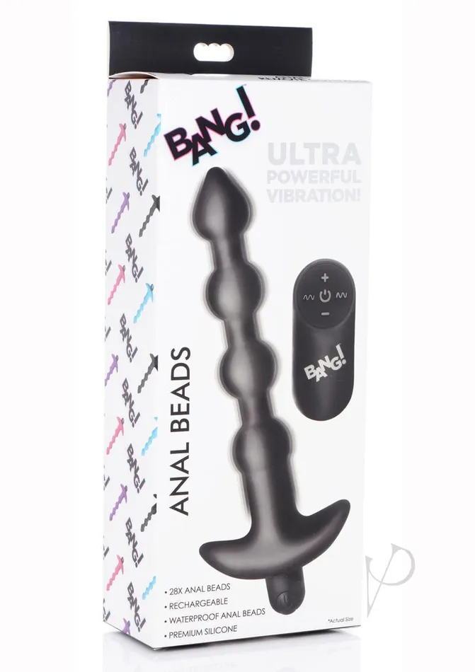 BANG Anal Bang Vibe Anal Beads Wremote Black