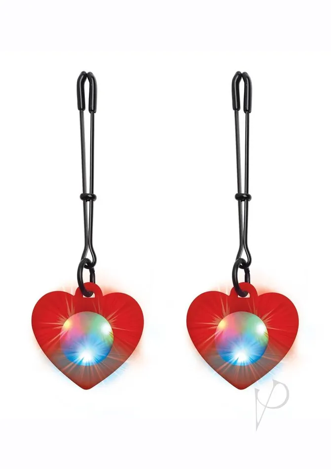 Charmed Charmed Light Up Heart Tweezer Nip Red Anal