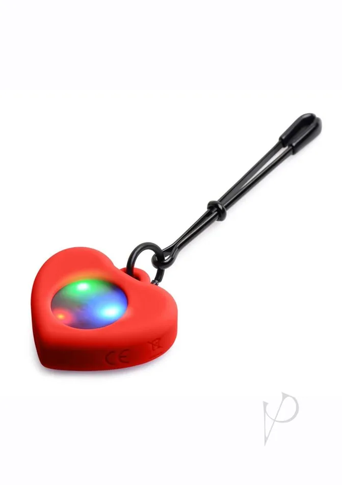 Charmed Charmed Light Up Heart Tweezer Nip Red Anal