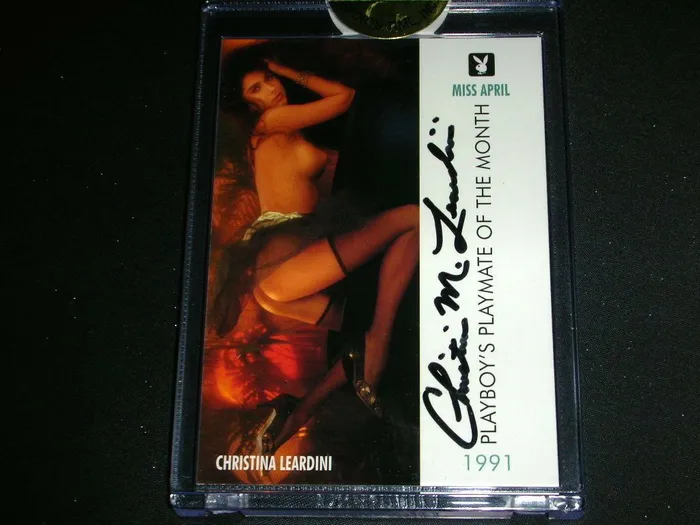Couples HefsCards Playboy April Edition Christina Leardini Promo Auto Card
