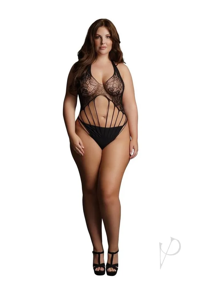 Couples Le Desir Strappy Lace Teddy Qn Blk Couples Le Desir Strappy Lace Teddy Qn Blk