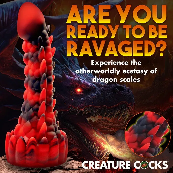 DEMON RISING SCALY DRAGON SILICONE DILDO XR LLC Dildos