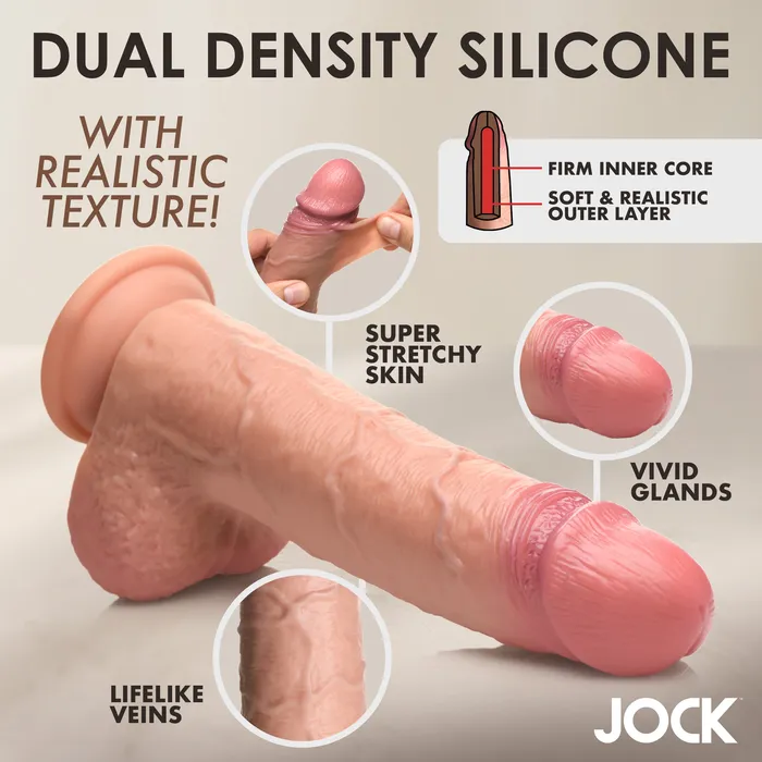 Dildos Curve Toys 9 Inch Real Skin Silicone Dildo With Balls Medium
