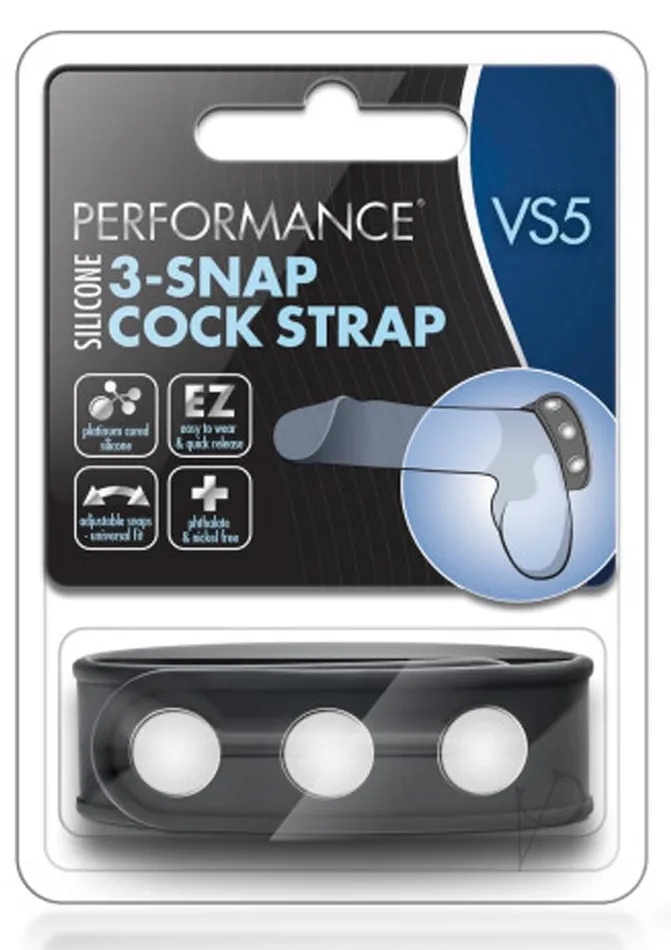 Female Sex Toys Performance Performance Vs5 3 Snap Cock Strap Blk