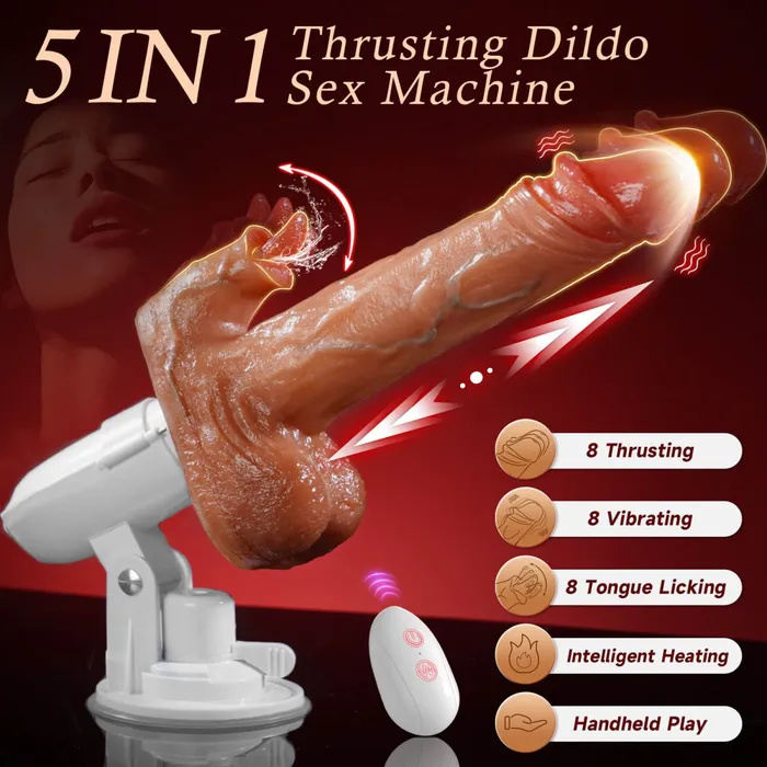 Female Sex Toys Sohimi Realistic Thrusting and Vibraing and Licking Sex Dildo with Smart Heating