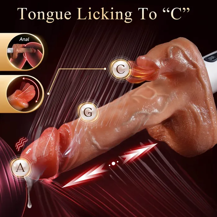Female Sex Toys Sohimi Realistic Thrusting and Vibraing and Licking Sex Dildo with Smart Heating
