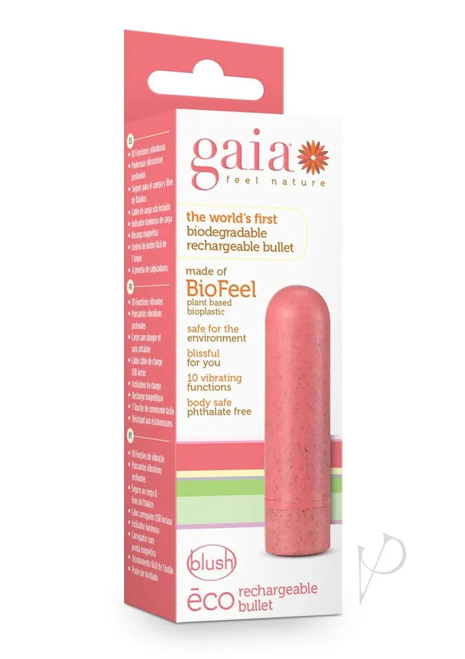 Gaia Female Sex Toys Gaia Eco Recharge Bullet Coral