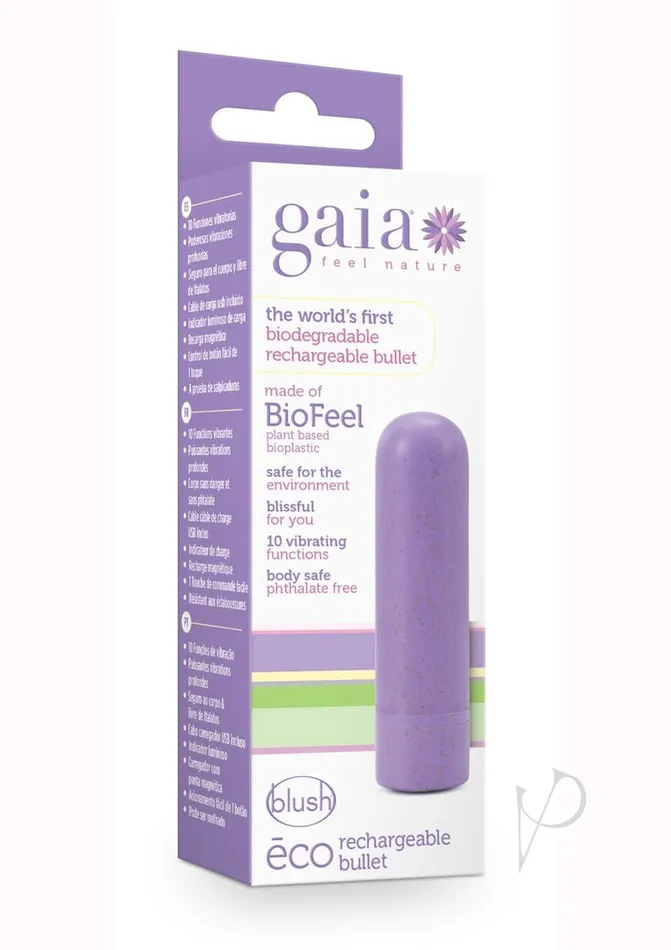 Gaia Female Sex Toys Gaia Eco Recharge Bullet Lilac