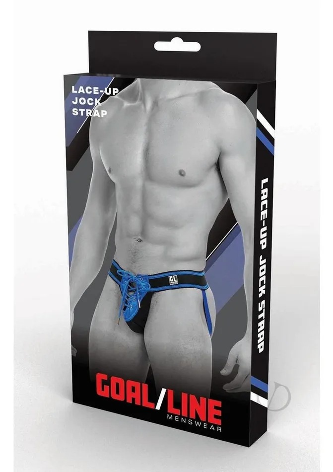 Goal Line Lace Up Jockstrap Sm Blu Goal Line Couples
