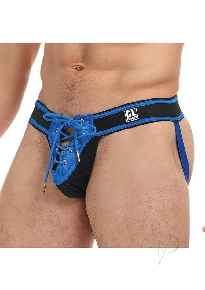 Goal Line Lace Up Jockstrap Sm Blu Goal Line Couples