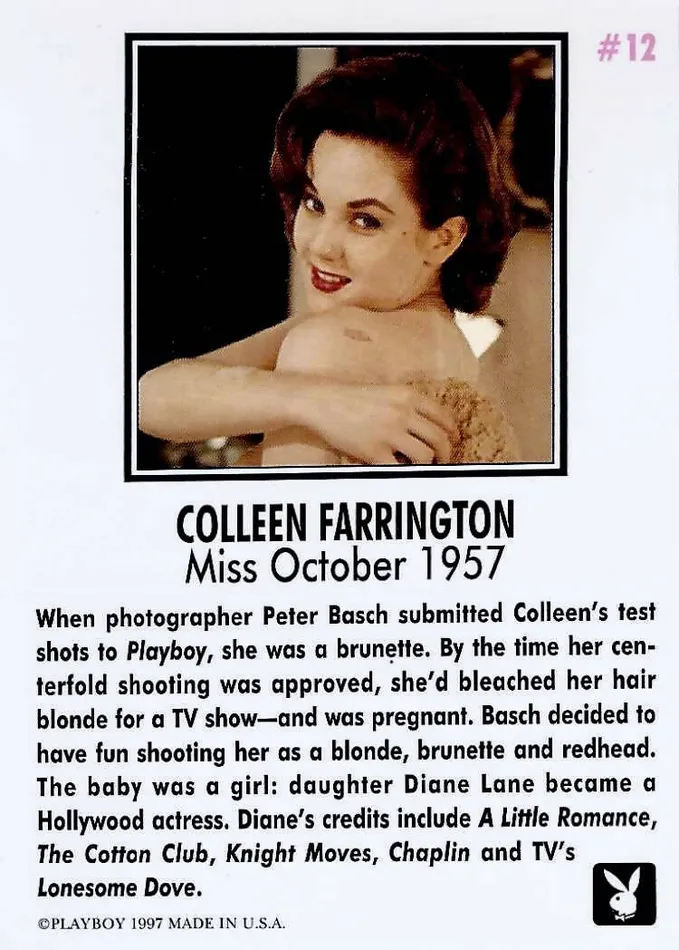 Greenthunderbirds Cards Playboy October Edition 12 Colleen Farrington Female Sex Toys