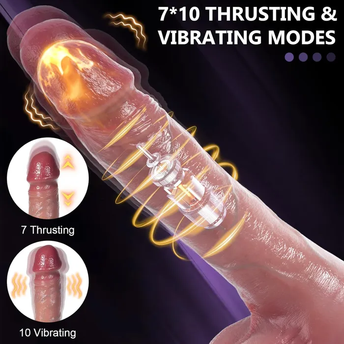 85 Inch Realistic Dildos with 7 Thrusting 10 Vibrating Heating Modes Adorime Anal