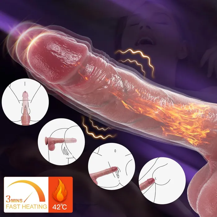 85 Inch Realistic Dildos with 7 Thrusting 10 Vibrating Heating Modes Adorime Anal