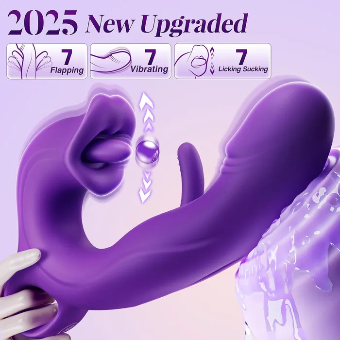 Adorime Female Sex Toys JOI PRO Handheld App Thrusting G Spot Vibrator Vibrator with Clit Licking Tongue Fingering She Fucks Him Pussy Licking