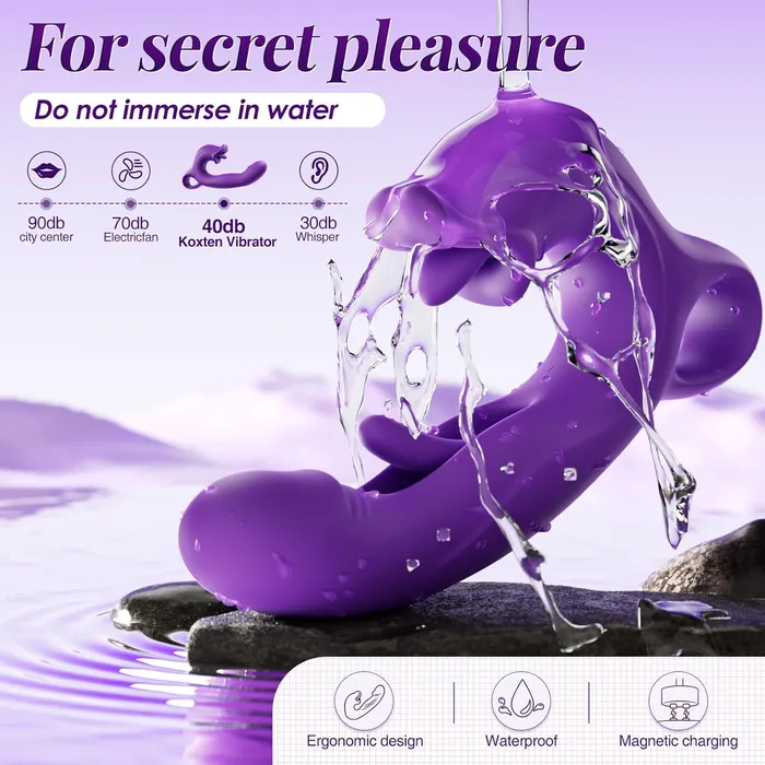 Adorime Female Sex Toys JOI PRO Handheld App Thrusting G Spot Vibrator Vibrator with Clit Licking Tongue Fingering She Fucks Him Pussy Licking