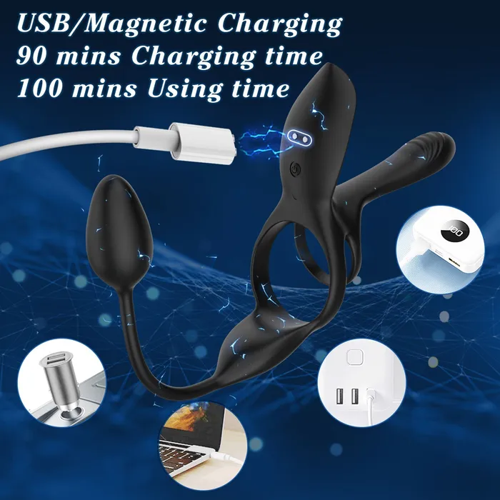 Cock Ring Vibration Anal Plug Oronova Male Sex Toys