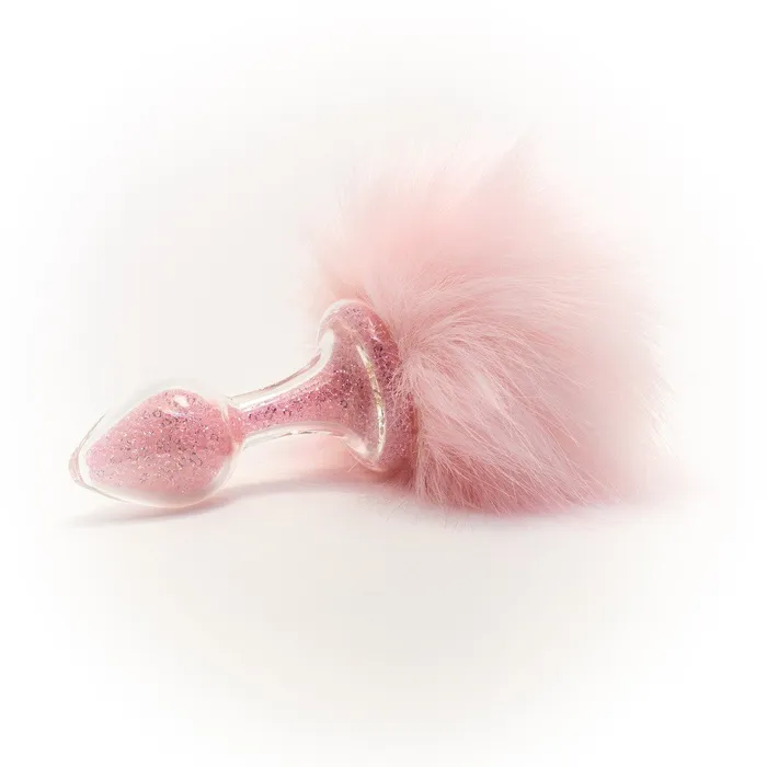 Crystal Delights Anal Glass Bunny Tail Sparkle Plug