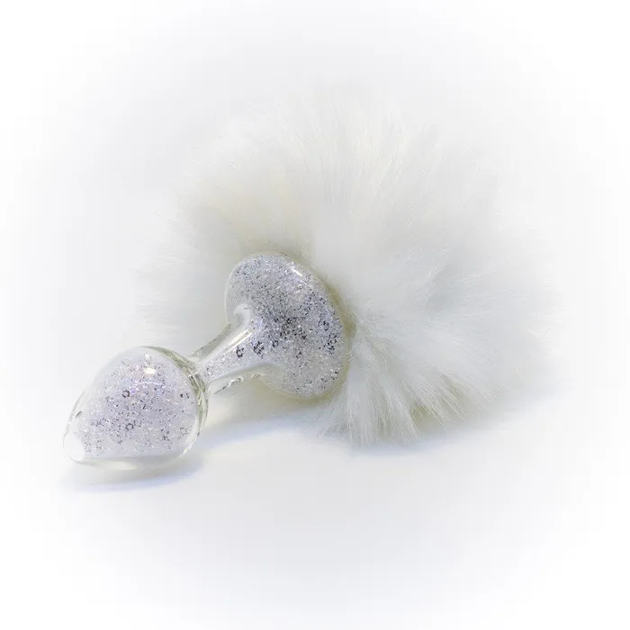 Crystal Delights Anal Glass Bunny Tail Sparkle Plug