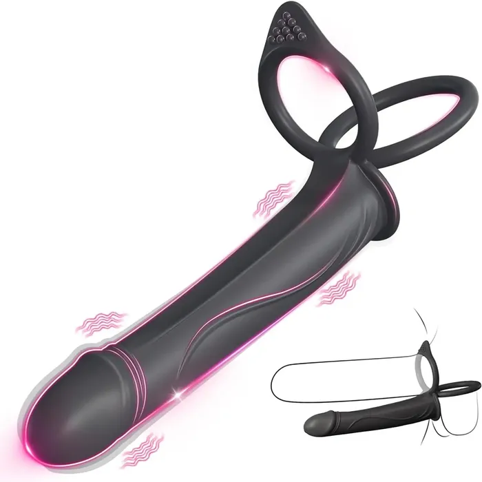 Male Sex Toys Adorime Strap On Anal Dildo with Vibrating Cock Ring Penis Sleeve 10 Vibrations Male Sex Toys Adorime Strap On Anal Dildo with Vibrating Cock Ring Penis Sleeve 10 Vibrations